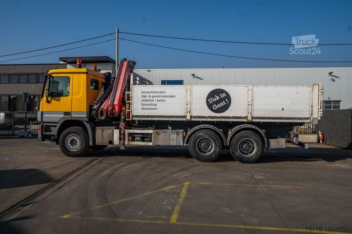 Camion-benne avec grue MERCEDES ACTROS 3344 K-MP3+FASSI F245