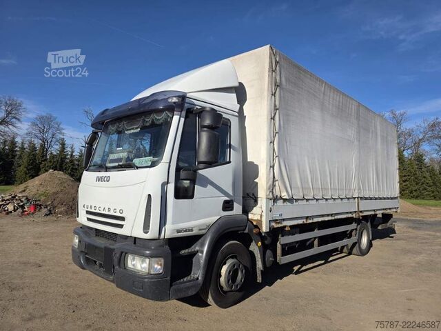 Camion plateau avec bâche IVECO 120E25 Pritsche&Plane,Ladebordwand 1,5 To