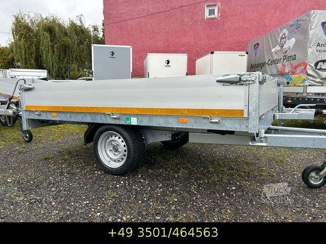 Biltrailer EDUARD Hochlader 1500 kg, 256x150x30 cm, 63 cm, 13"