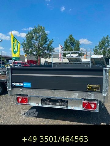 Three-way tipper trailer HAPERT Cobalt+ 3 Seitenkipper 3,5 t  Schienen, E-Pumpe