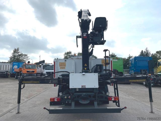 Flatbed truck MERCEDES-BENZ 1835 Antos / 6m Pritsche / HIAB 144 DLS-3 Pro