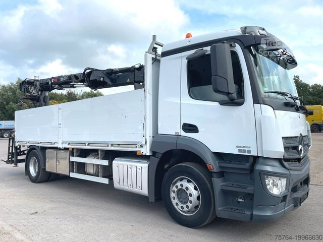 Truck mounted crane MERCEDES-BENZ 1835 Antos / 6m Pritsche / HIAB 144 DLS-3 Pro
