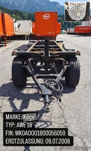 Rimorchio a cassetta Kögel Wappanhänger Containeranhänger