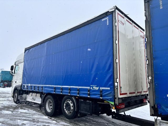 Tenteli düz yataklı kamyon DAF XF 530 FAN SSC PLANE INTARDER + ANHÄNGER 38 STELL