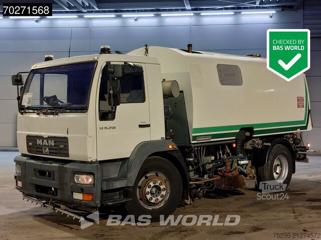 Kehrmaschine MAN LE 15.250 4X2 Eurovoirie Sweeper Manual Steelsu...