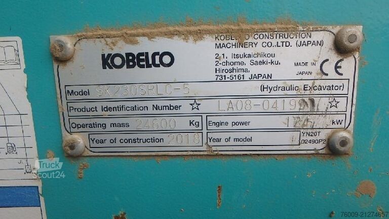Kettenbagger Kobelco SK230SRLC-5