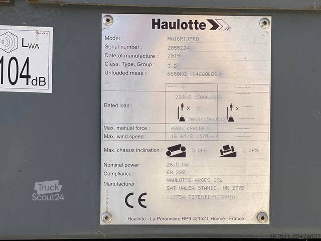 Съчленена телескопична работна платформа Haulotte HA 16 RTJ Pro