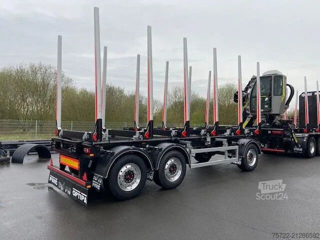 Transportator de lemn PAVIC HTA27 68E/Luftfederung/Schemel/Achse Liftbar HT...