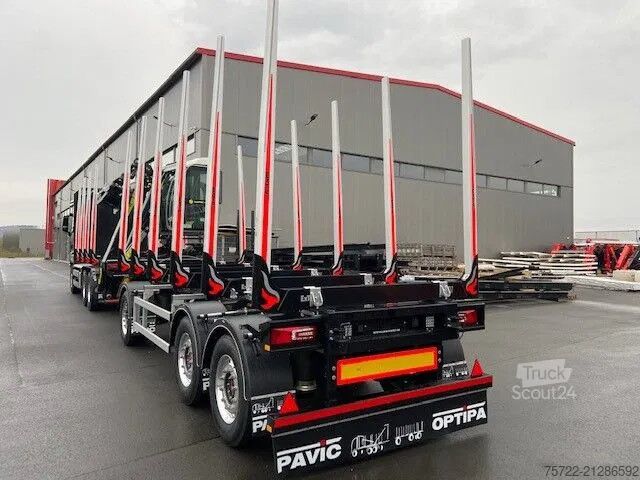 Transportator de lemn PAVIC HTA27 68E/Luftfederung/Schemel/Achse Liftbar HT...