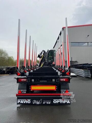 Transportator de lemn PAVIC HTA27 68E/Luftfederung/Schemel/Achse Liftbar HT...