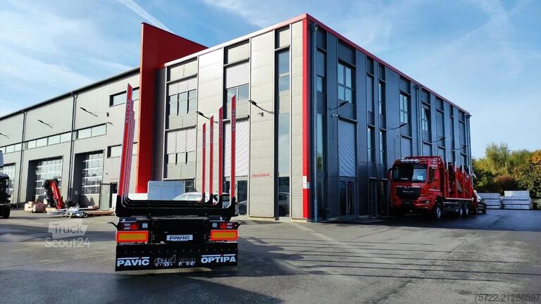 Transportator de lemn PAVIC ZHTA 18 56Z 22,5" 2-Achs Tandem Schemel SOFORT!...