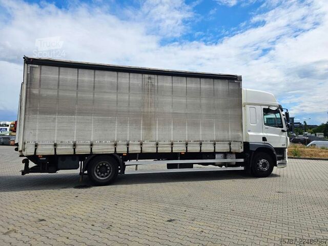 Tentinė platforma sunkvežimis DAF DAF CF 310 Space Cab, Gardine, Ladebordwand 1,5