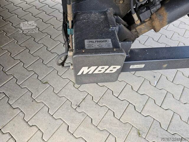 Tentinė platforma sunkvežimis DAF DAF CF 310 Space Cab, Gardine, Ladebordwand 1,5