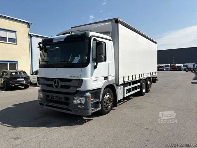 Kamion sa ravnom platformom i ceradom MERCEDES-BENZ Actros 2541*E5*TÜV*Klima*Liftachse*LBW*