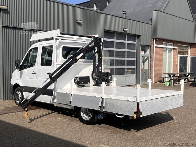 Nákladní automobil s plošinou a jeřábem Mercedes-Benz Sprinter 513 CDI Hiab Laadkraan 018T Trekhaak 2...