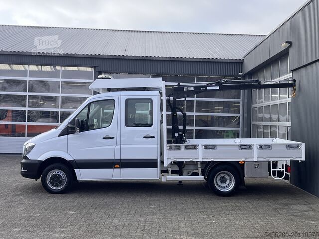Nákladní automobil s plošinou a jeřábem Mercedes-Benz Sprinter 513 CDI Hiab Laadkraan 018T Trekhaak 2...