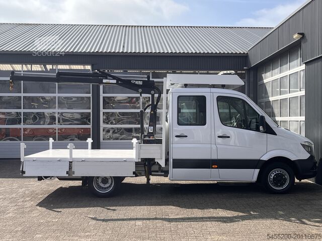 Nákladní automobil s plošinou a jeřábem Mercedes-Benz Sprinter 513 CDI Hiab Laadkraan 018T Trekhaak 2...