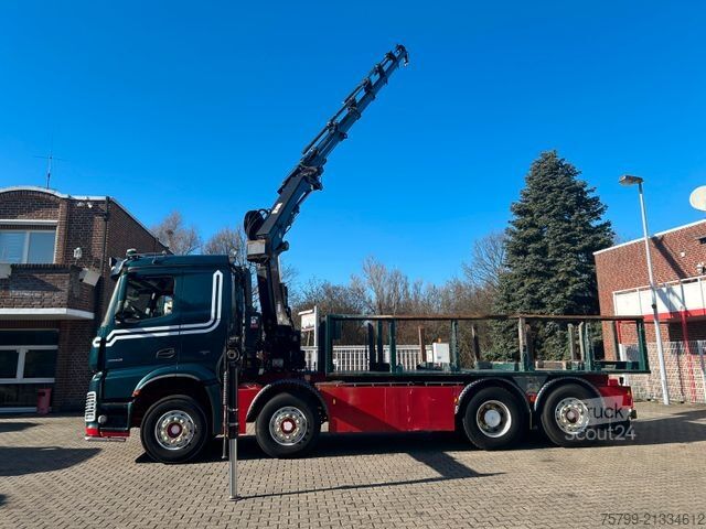 Grua montada em camião MERCEDES-BENZ 3253 + HIAB 302 Kran 8x2-4 HAD ALLRAD