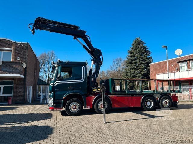 Grua montada em camião MERCEDES-BENZ 3253 + HIAB 302 Kran 8x2-4 HAD ALLRAD