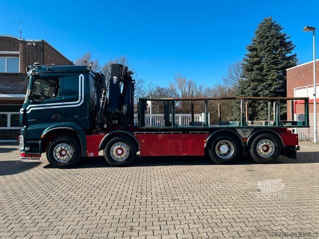 Grua montada em camião MERCEDES-BENZ 3253 + HIAB 302 Kran 8x2-4 HAD ALLRAD