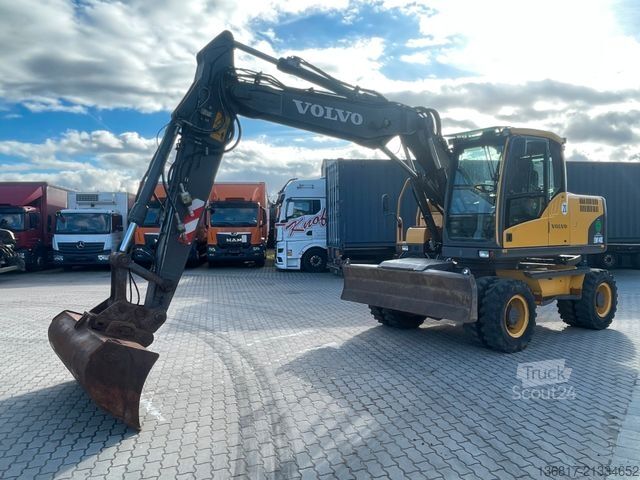Excavator pe roți VOLVO Mobilbagger EW140C Lehnhoff HS10 Hammer-Scherenh