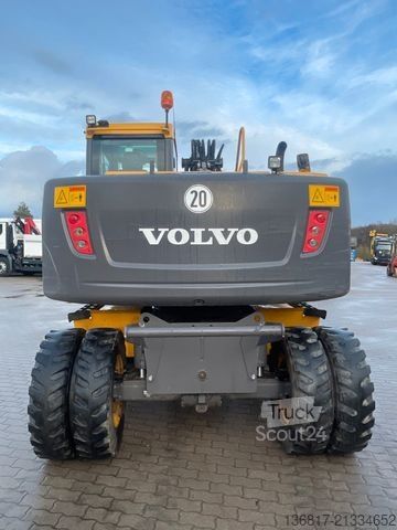 Excavator pe roți VOLVO Mobilbagger EW140C Lehnhoff HS10 Hammer-Scherenh