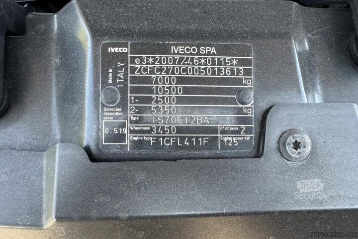 Ruloninė konteinerinė savivartis Iveco 70C17 Haken / Kehricht / WD