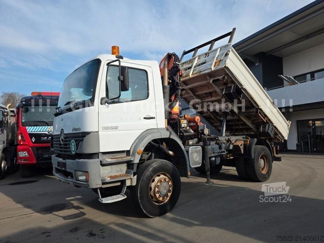 Üç taraflı damperli kamyon MERCEDES-BENZ Atego 1828 / 4X4 ALLRAD / Meiller /18 Kran