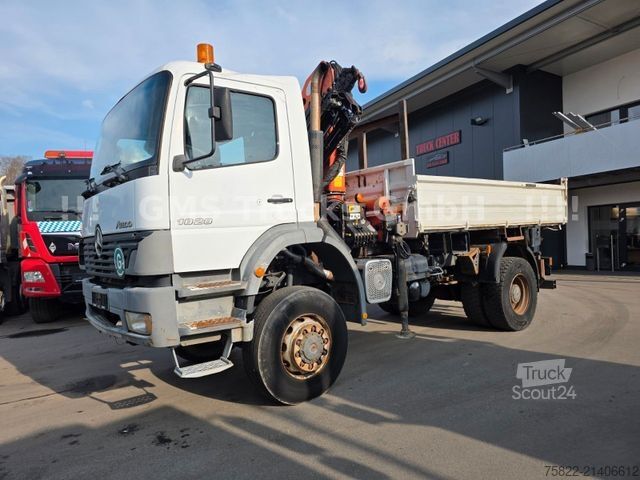 Üç taraflı damperli kamyon MERCEDES-BENZ Atego 1828 / 4X4 ALLRAD / Meiller /18 Kran