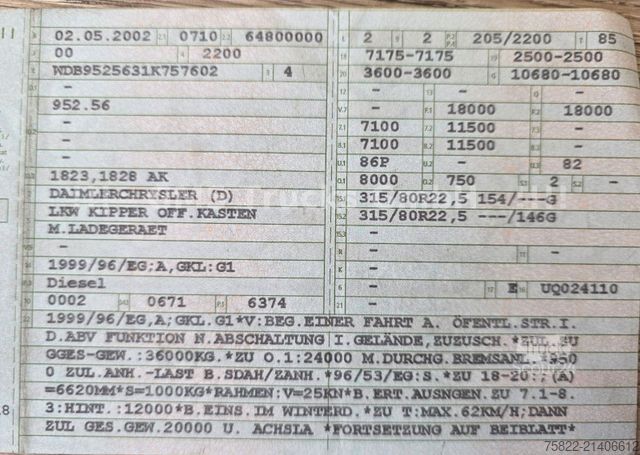 Üç taraflı damperli kamyon MERCEDES-BENZ Atego 1828 / 4X4 ALLRAD / Meiller /18 Kran