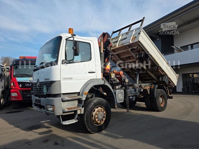 Camion benne MERCEDES-BENZ Atego 1828 / 4X4 ALLRAD / Meiller / 18m Kran