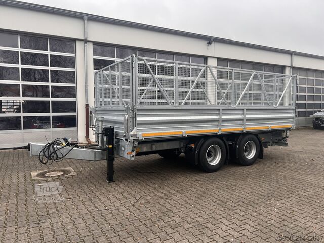 Remorcă basculantă Möslein TTD 19 AB  19 t Tandemkipper Tieflader, BreitbereifungGitteraufsatz