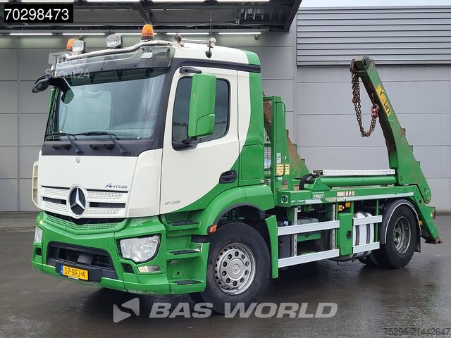 Containertransport (portaalarmsysteem) Mercedes Antos 2135 4X2 NL-Truck APK 14Tons Hyva Lift Sk...