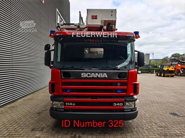 Carro de bombeiros Scania P114 G 340 4x2 Bronto Skylift F27HDT 2000
