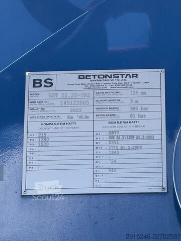Tovornjak s črpalko za beton Mercedes-Benz Arocs 5051, Betonstar 51