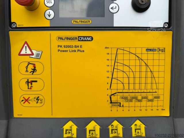 Lasteplattform Volvo FH 750 8x2 + PALFINGER PK92002 SH E (6x - 20m) ...