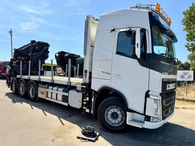 Πλατφόρμα φόρτωσης Volvo FH 420 8x4 PRITSCHE + (31m!) KRAN HIAB 858 E-7 ...