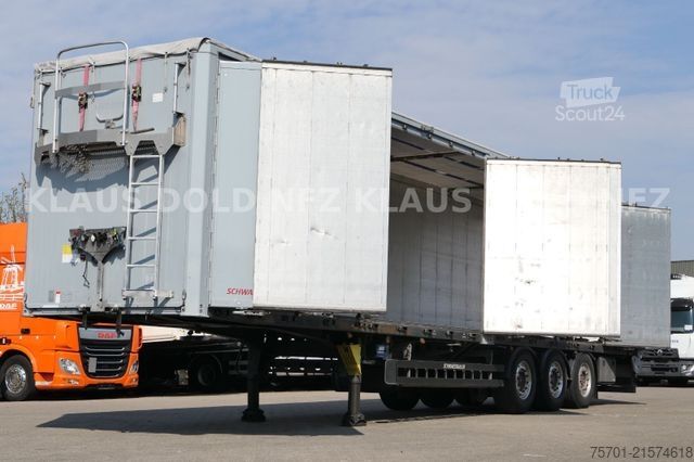 Semi-remorque fourgon SCHWARZMÜLLER Schubboden Seitliche Türen Liftachse Plane