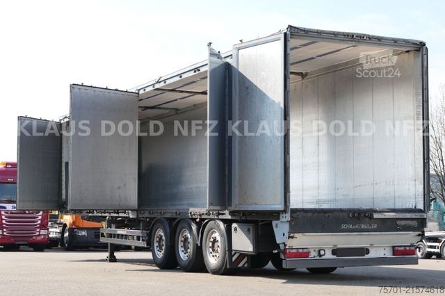 Semi-remorque fourgon SCHWARZMÜLLER Schubboden Seitliche Türen Liftachse Plane