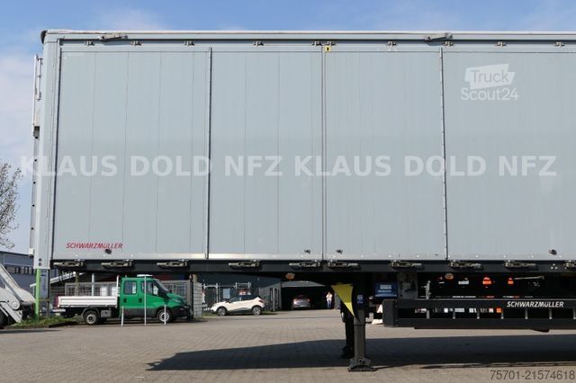 Semi-remorque fourgon SCHWARZMÜLLER Schubboden Seitliche Türen Liftachse Plane