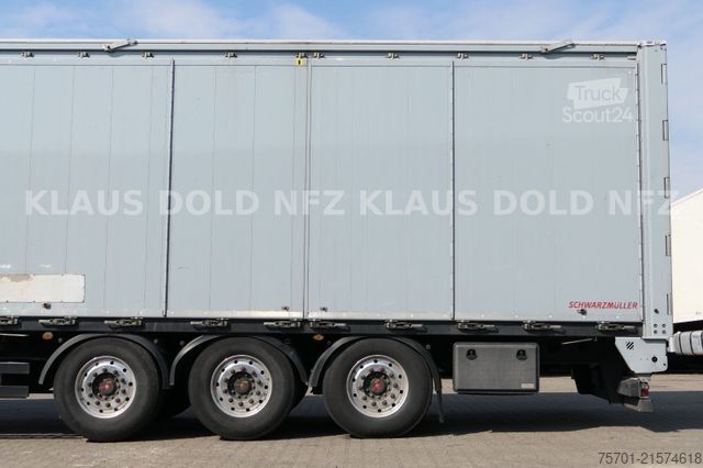 Semi-remorque fourgon SCHWARZMÜLLER Schubboden Seitliche Türen Liftachse Plane