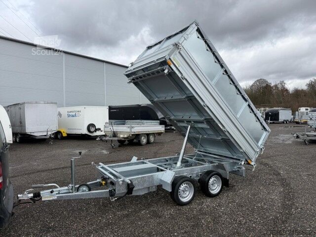 Three-way tipper trailer Humbaur 3-Seitenkipper HTK 3000.31 Alu, mit Blechaufsatz, 3140 x 1750 x 350 mm, 3,0 to.