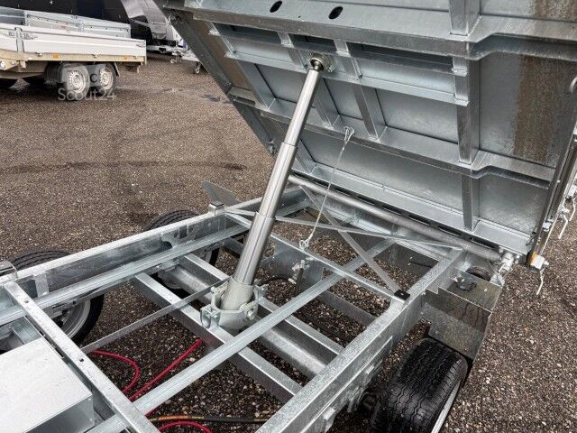 Three-way tipper trailer Humbaur 3-Seitenkipper HTK 3000.31 Alu, mit Blechaufsatz, 3140 x 1750 x 350 mm, 3,0 to.