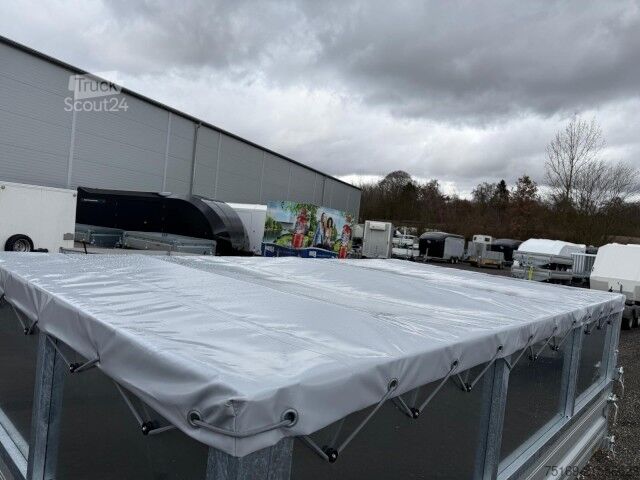 Three-way tipper trailer Humbaur 3-Seitenkipper HTK 3000.31 Alu, mit Blechaufsatz, 3140 x 1750 x 350 mm, 3,0 to.