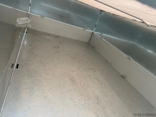 Three-way tipper trailer Humbaur 3-Seitenkipper HTK 3000.31 Alu, mit Blechaufsatz, 3140 x 1750 x 350 mm, 3,0 to.