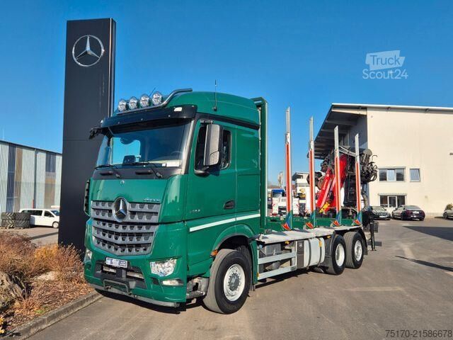 Holztransporter Mercedes-Benz Arocs 2751 L 6x2/4 HAD Kurzholz Cranab TZ12.2