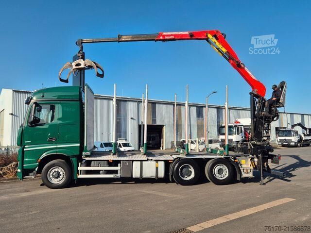 Holztransporter Mercedes-Benz Arocs 2751 L 6x2/4 HAD Kurzholz Cranab TZ12.2
