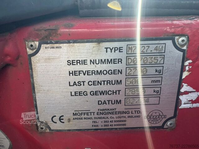 Wózek widłowy montowany na ciężarówce Moffet M7 27.4W **KOOIAAP-MOFFET 2700KG