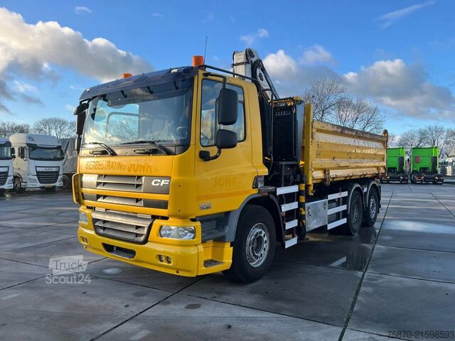 Crane truck DAF CF 360 FAN Kipper knijperwagen