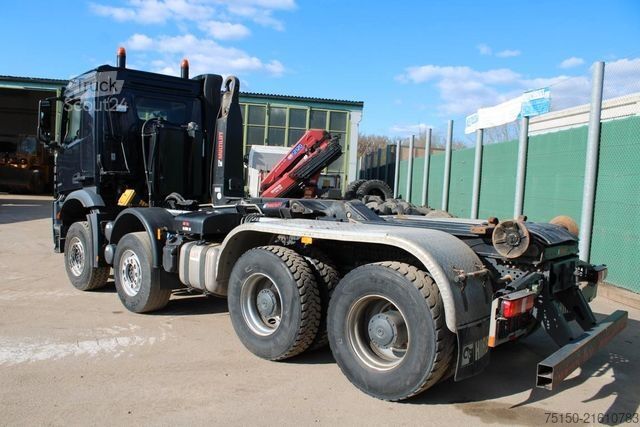 Roll-off tipper truck MERCEDES-BENZ 3248 8x4 BB HIAB ULT26Z53 - WINTERDIENST Nr: 893